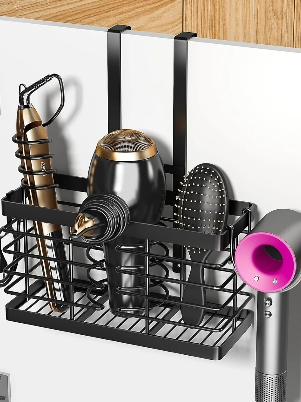 Black Hair Tool Organizer Rack